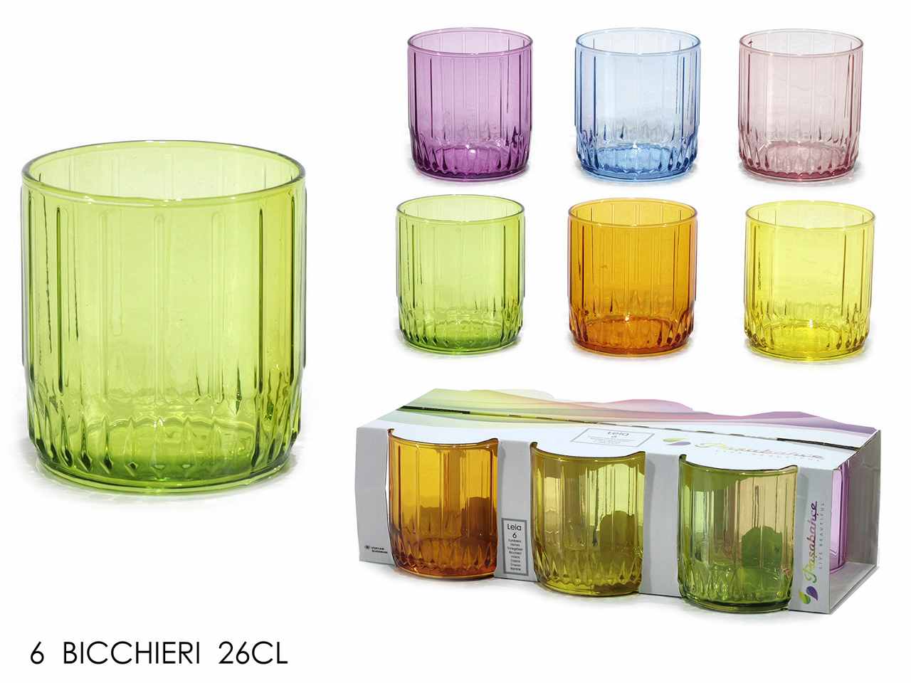 BICCHIERI 6 PEZZI LINEA LEIA 26C 950950