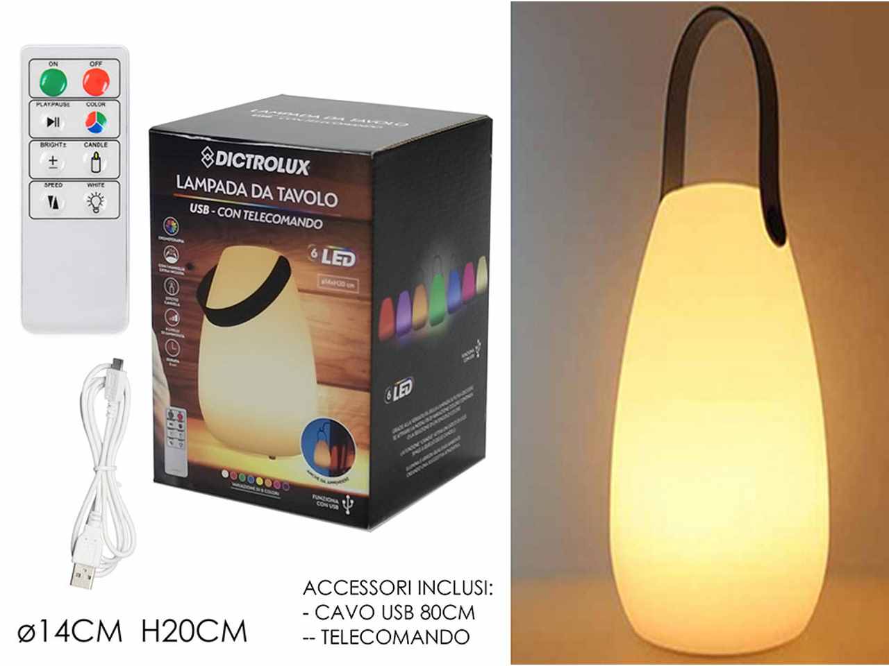 LAMPADA LED RICARICABILE CON CAV 600120