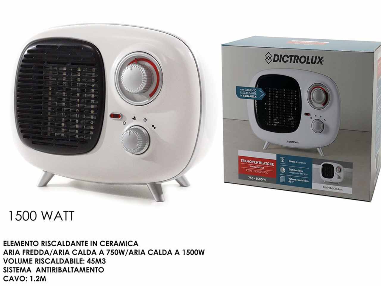 TERMOVENTILATORE VINTAGE 1500W 586109