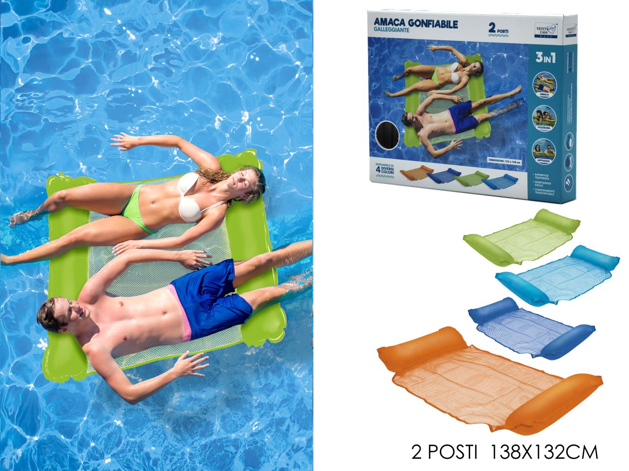 AMACA GONFIABILE GALLEGGIANTE 2POSTI 747691