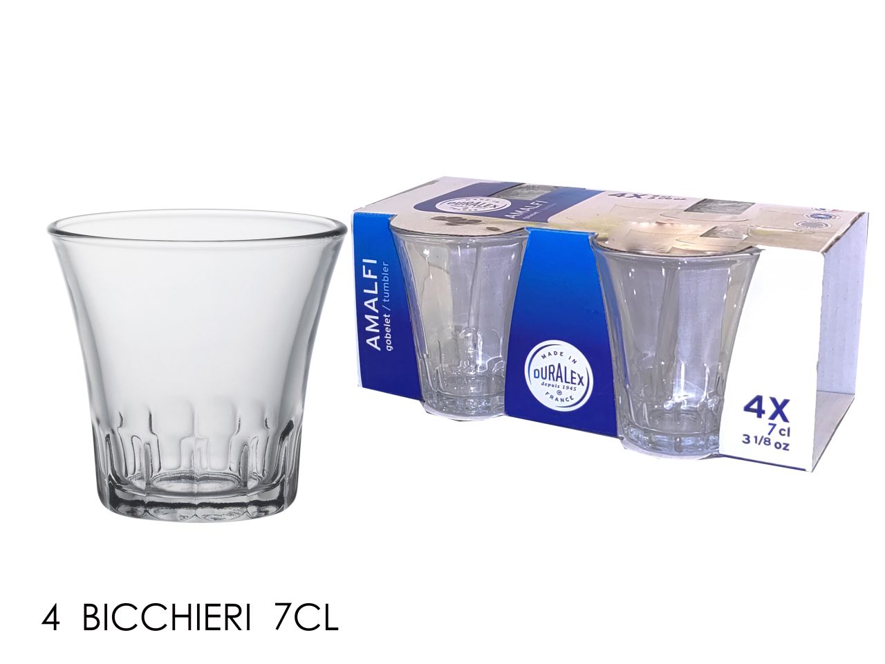 BICCHIERE VETRO AMALFI 70ML DA C 994000