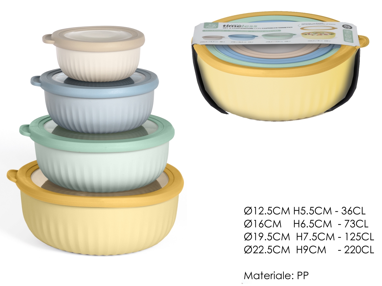 SET DI 4 CONTENITORI ERMETICI TO 671904 SET DI 4 CONTENITORI ERMETICI TO 671904