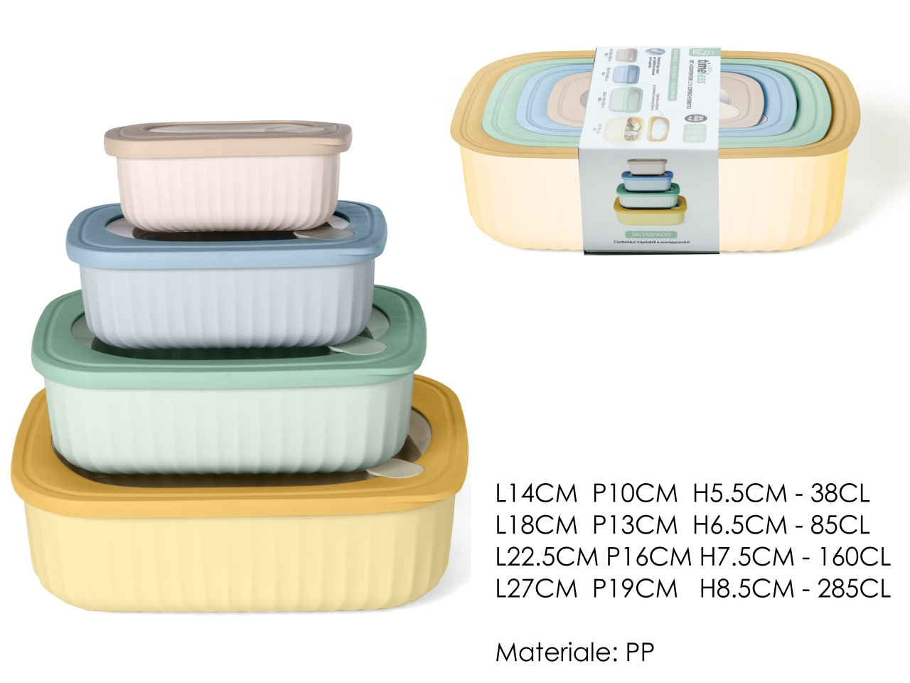 SET DI 4 CONTENITORI ERMETICI RE 671905 SET DI 4 CONTENITORI ERMETICI RE 671905