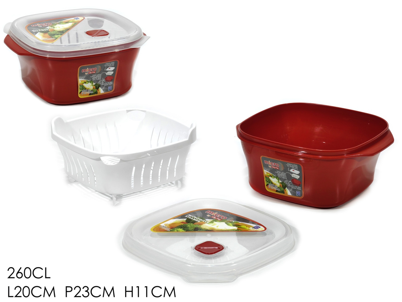 CONTENITORE MICROONDE VAPORIERA 615803