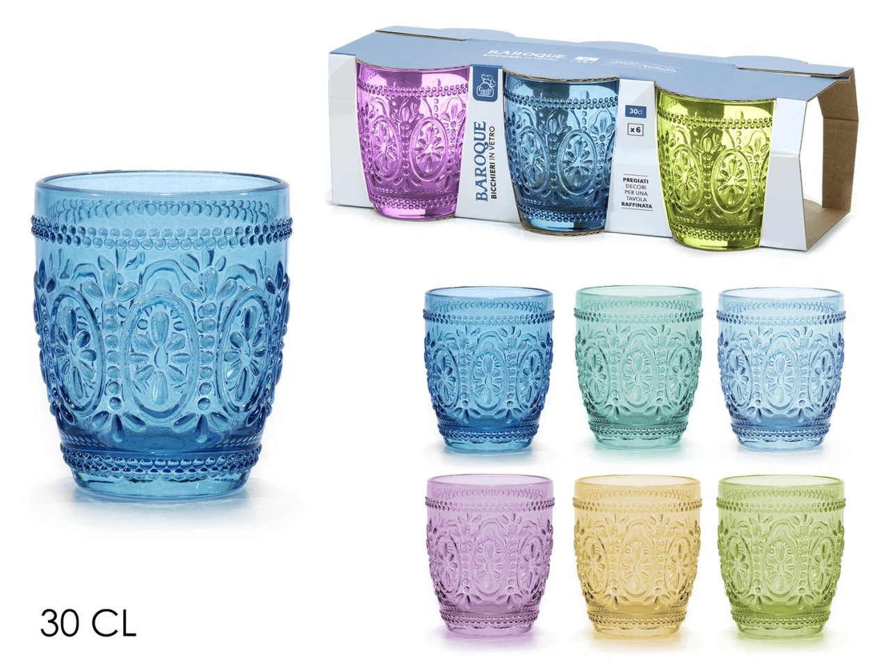 SET DA 6 BICCHIERI 30CL 6 ASS 616822