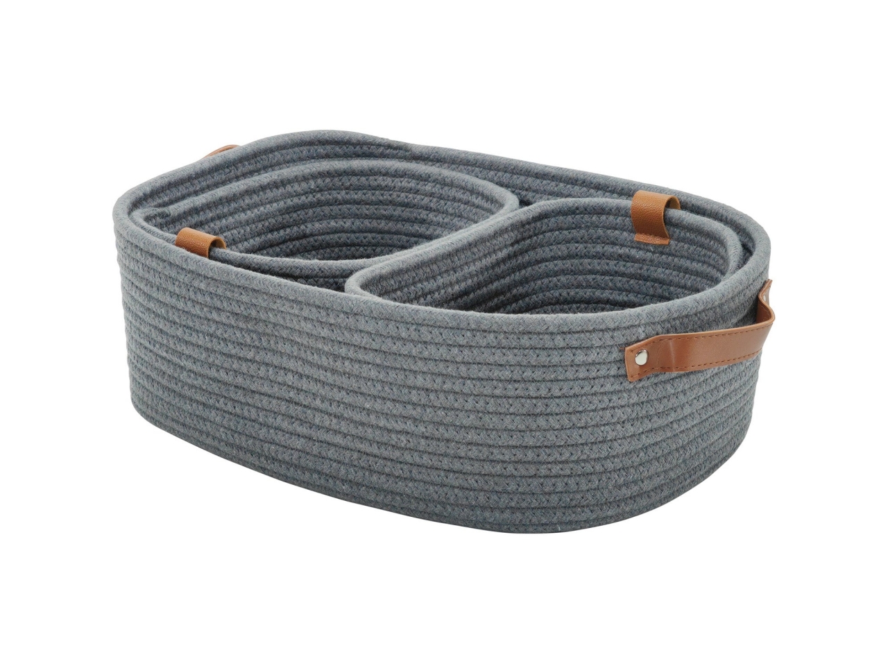 SET 3 CESTINI OVALI GRIGI 642885 SET 3 CESTINI OVALI GRIGI 642885