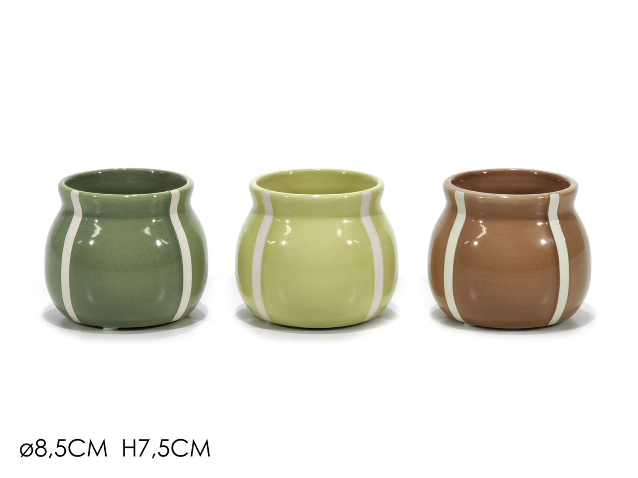 CACHE-POT MISURA 8,5CM IN 3 ASS 643400