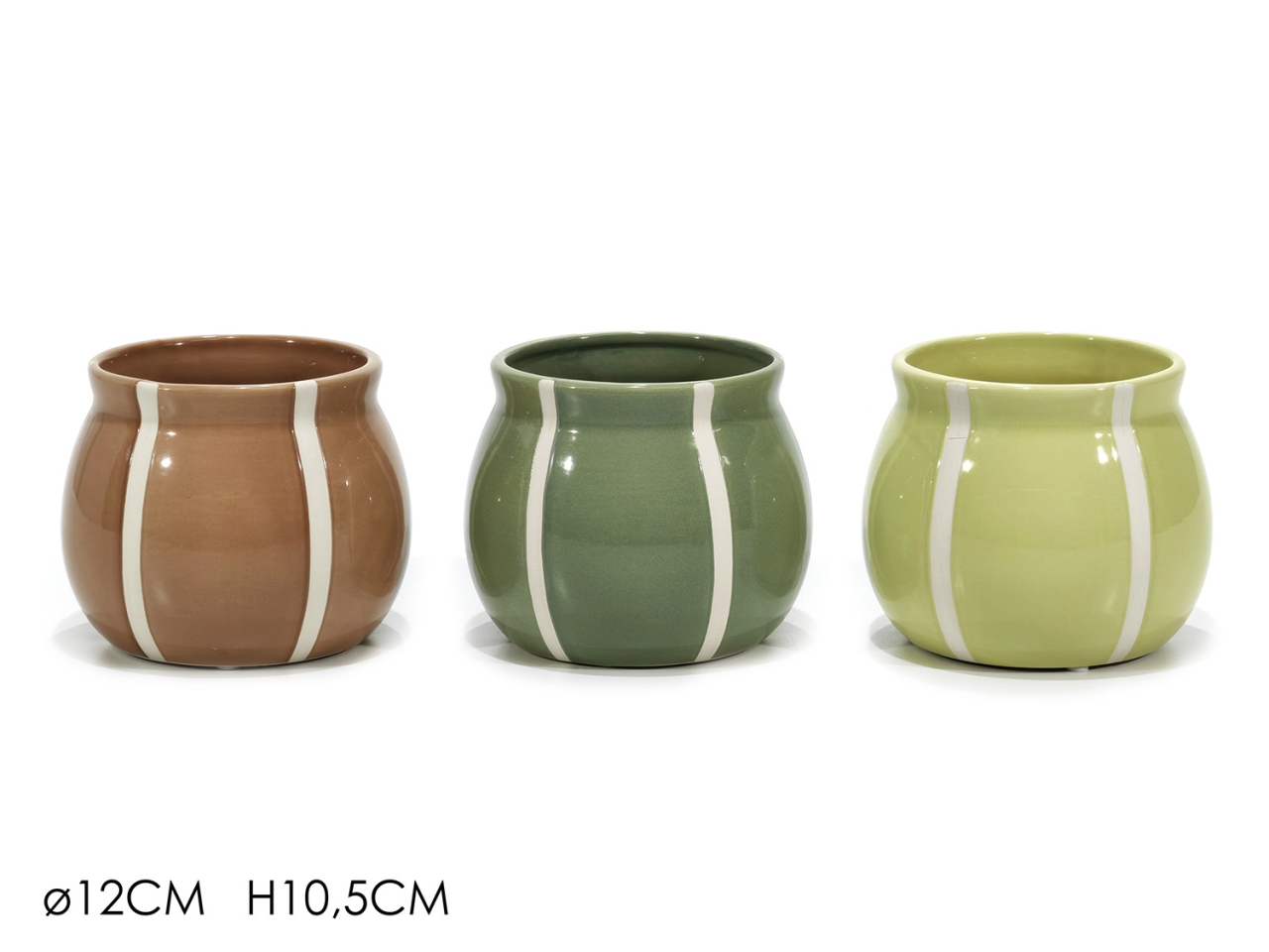 CACHE-POT D.12CM IN 3 ASS 643401