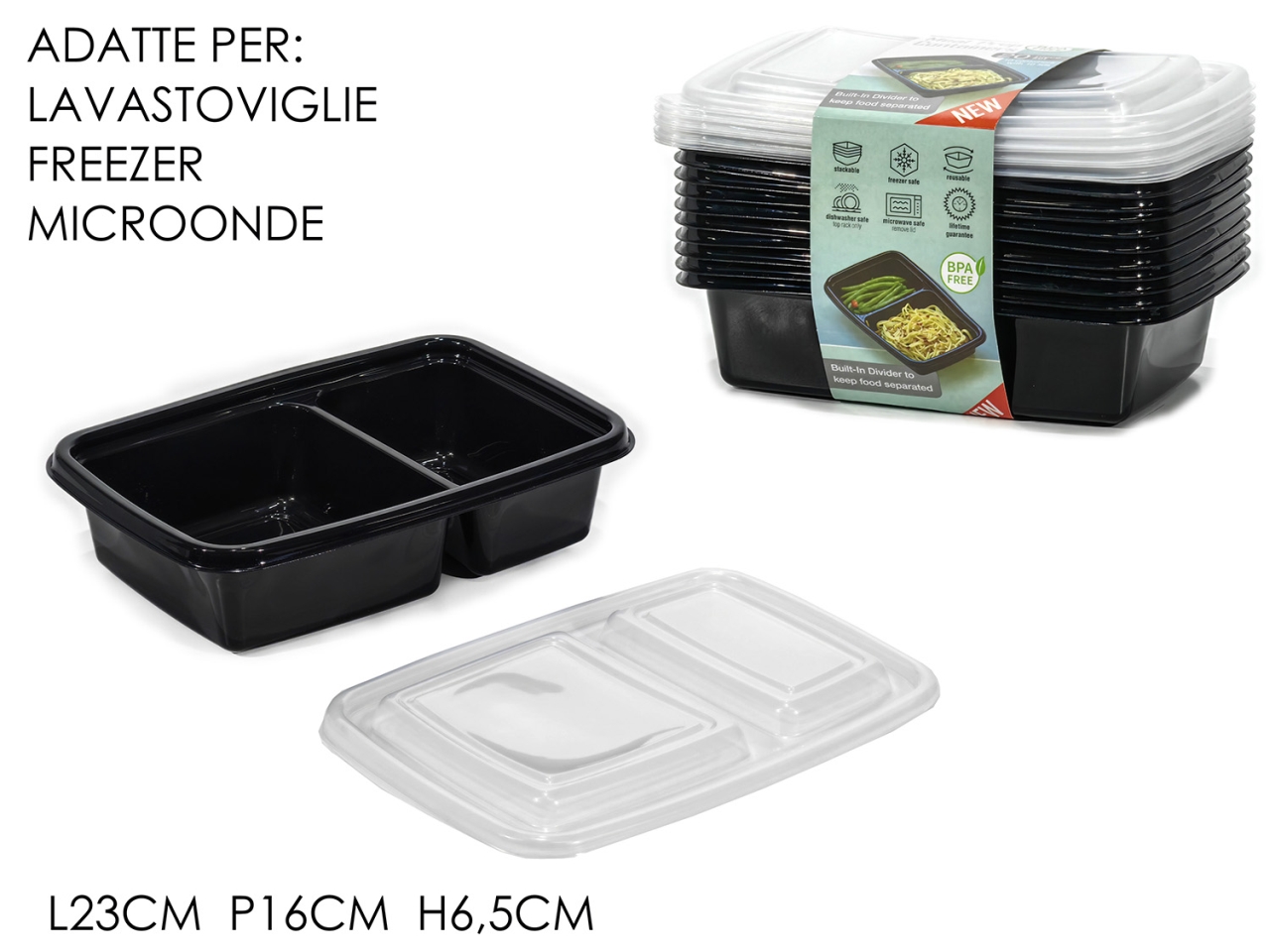 SET 10 CONTENITORI COPERCHIO 671803