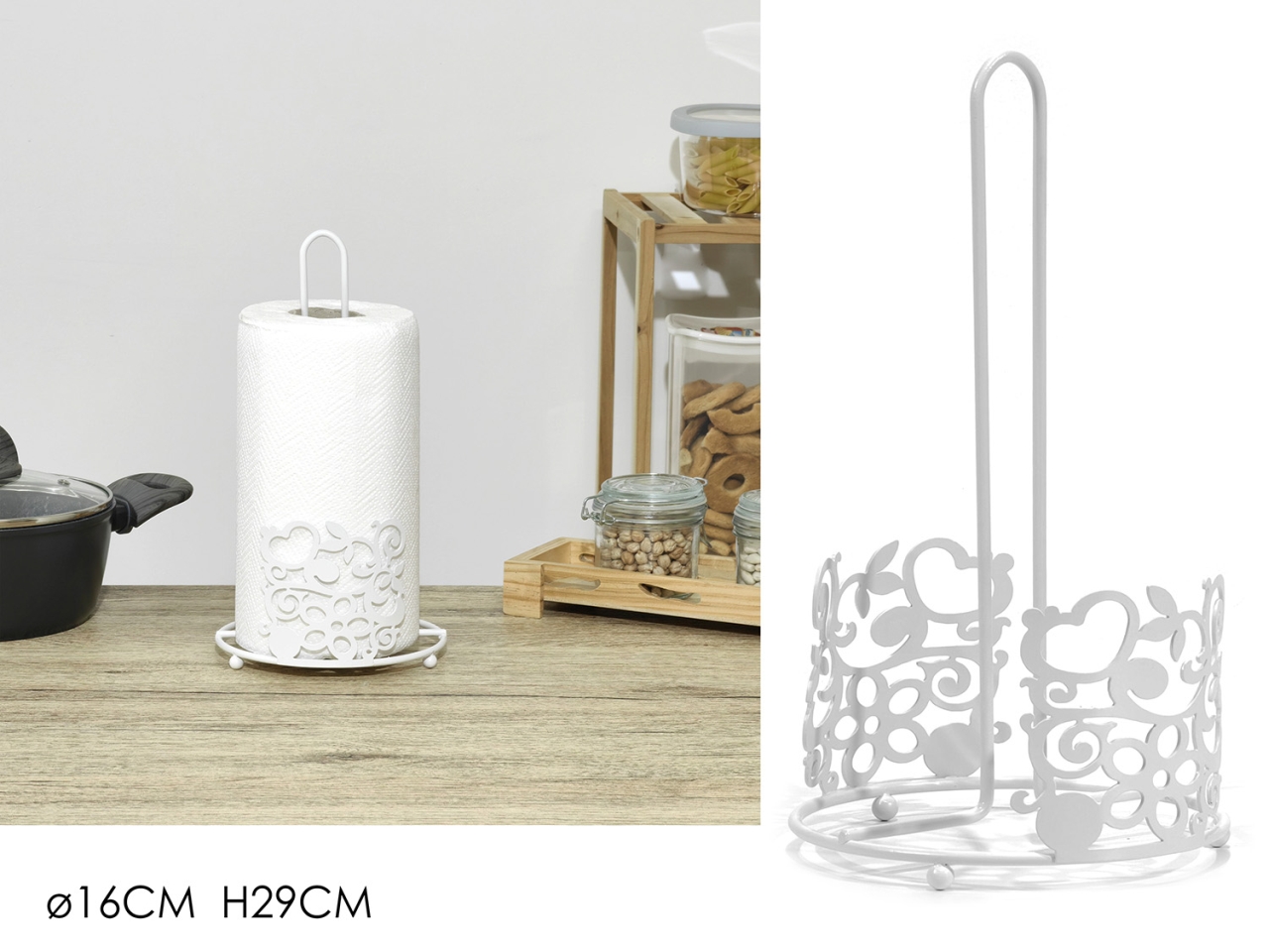 PORTAROTOLO H.29CM BIANCO 725901 PORTAROTOLO H.29CM BIANCO 725901