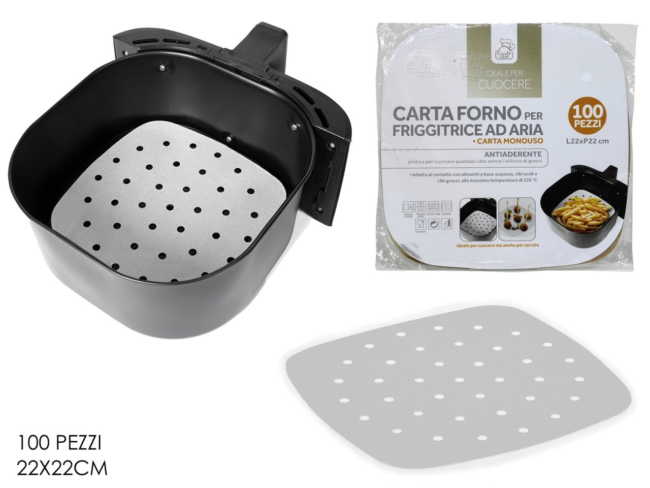 CARTA FRIGGITRICE AD ARIA 22X22 726231 CARTA FRIGGITRICE AD ARIA 22X22 726231