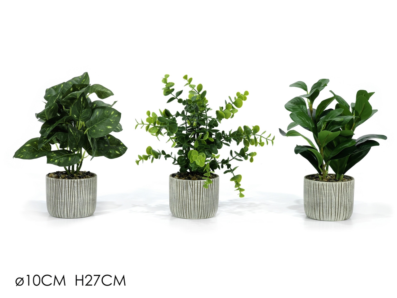 VASO CON PIANTA D.10XH.27 3ASS 747169