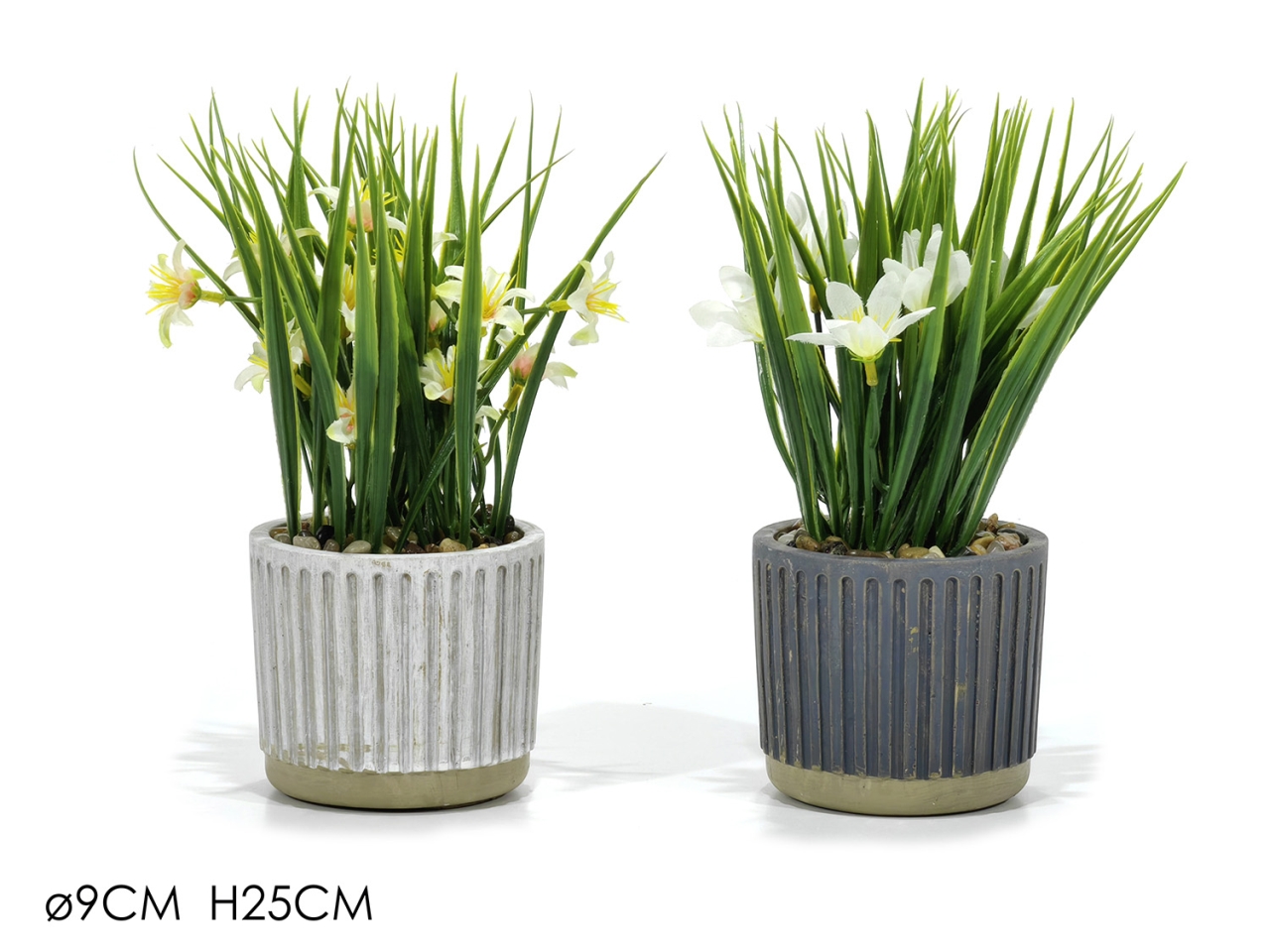 VASO CON PIANTA D.9XH.25CM 2 ASS 747176