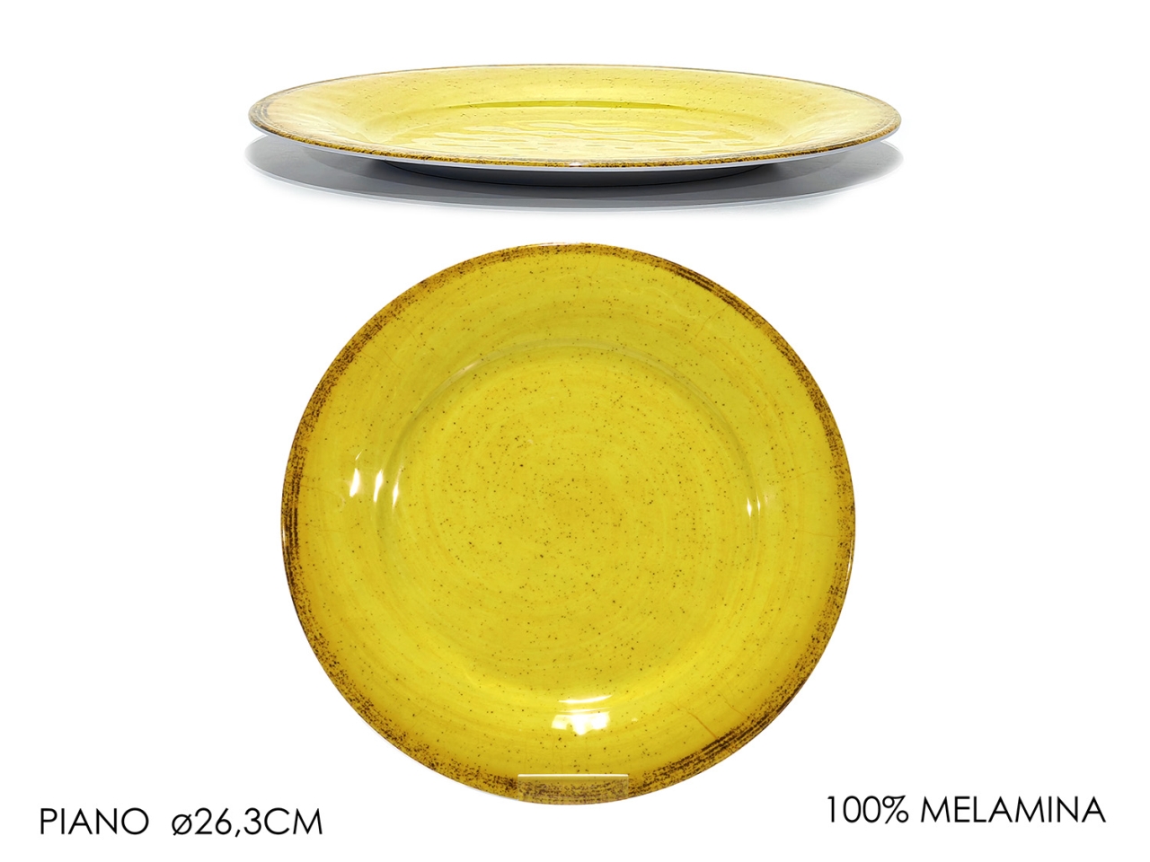 PIATTO PIANO D.26,3CM GIALLO 758610