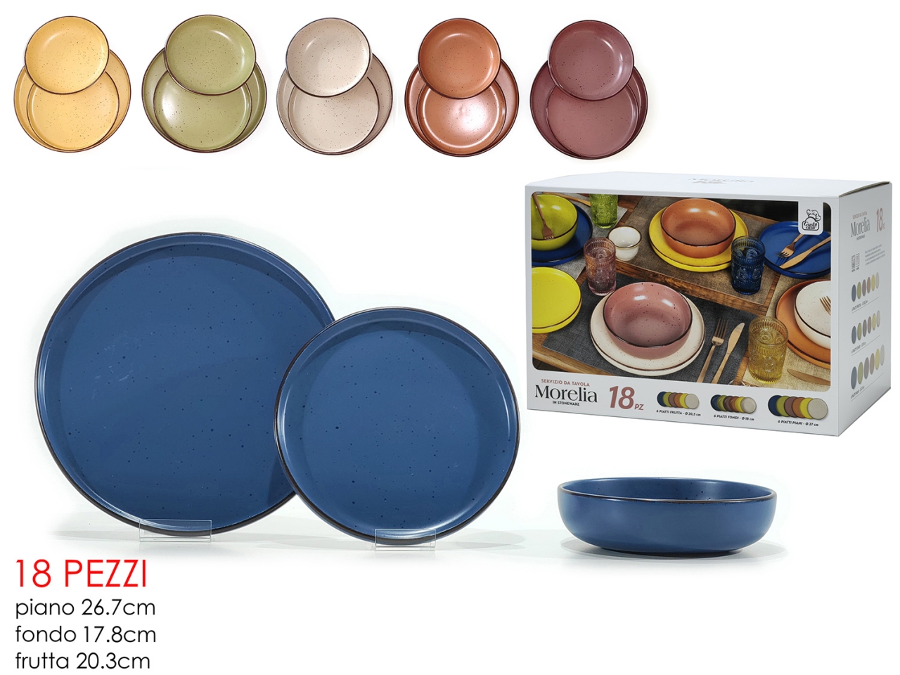SERVIZIO TAVOLA 18PZ MORELIA MIX 522501
