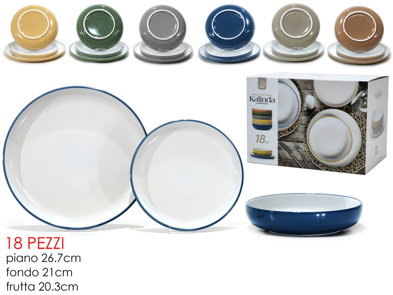 SERVIZIO TAVOLA DA 18 PIATTI MIX 522503