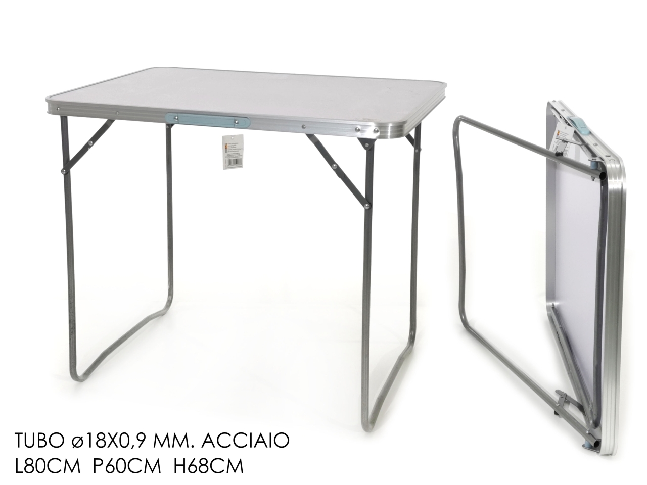 TAVOLO IN ACCIAIO 80X60X68CM 796623