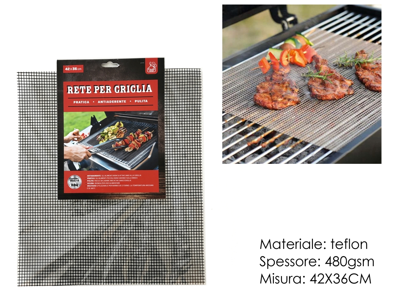 RETE PER GRIGLIA 42X36CM 749572 RETE PER GRIGLIA 42X36CM 749572