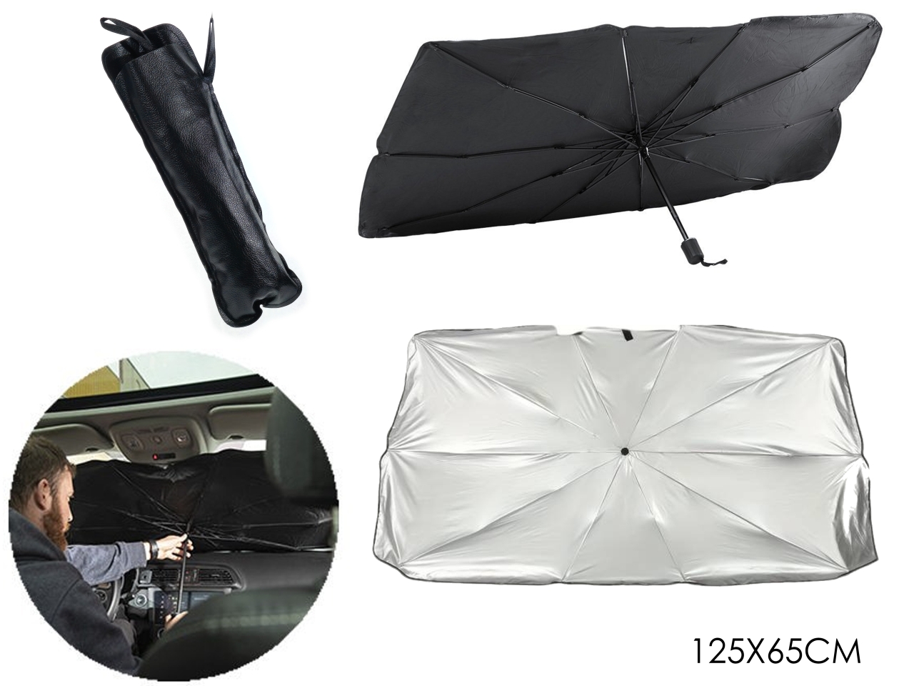 PARASOLE PIEGHEVOLE AUTO 125X65 747772