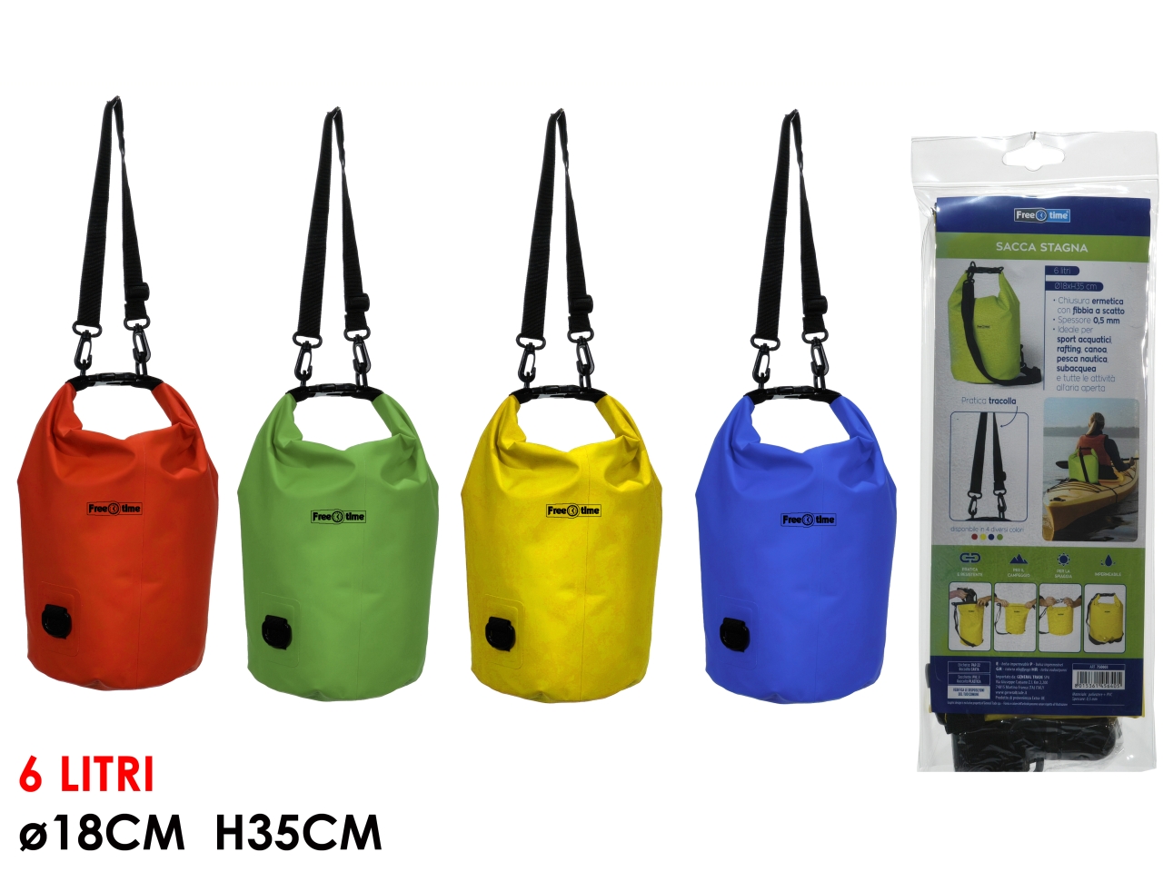 SACCA IMPERMEABILE 6LT 18X35CM 750003 SACCA IMPERMEABILE 6LT 18X35CM 750003