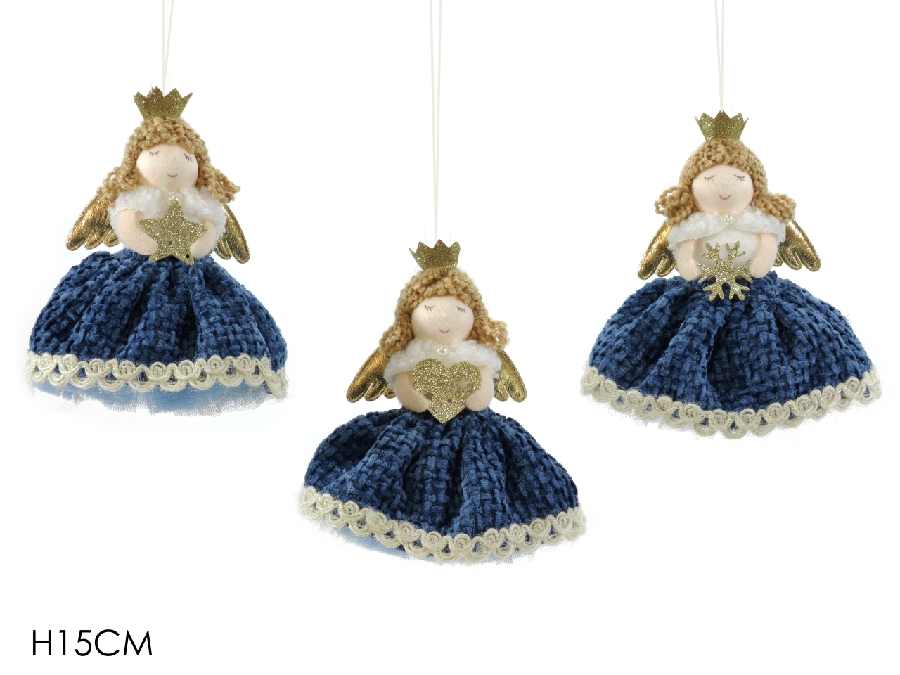 APP. ANGELO 15CM BLU 3 ASS. 436793