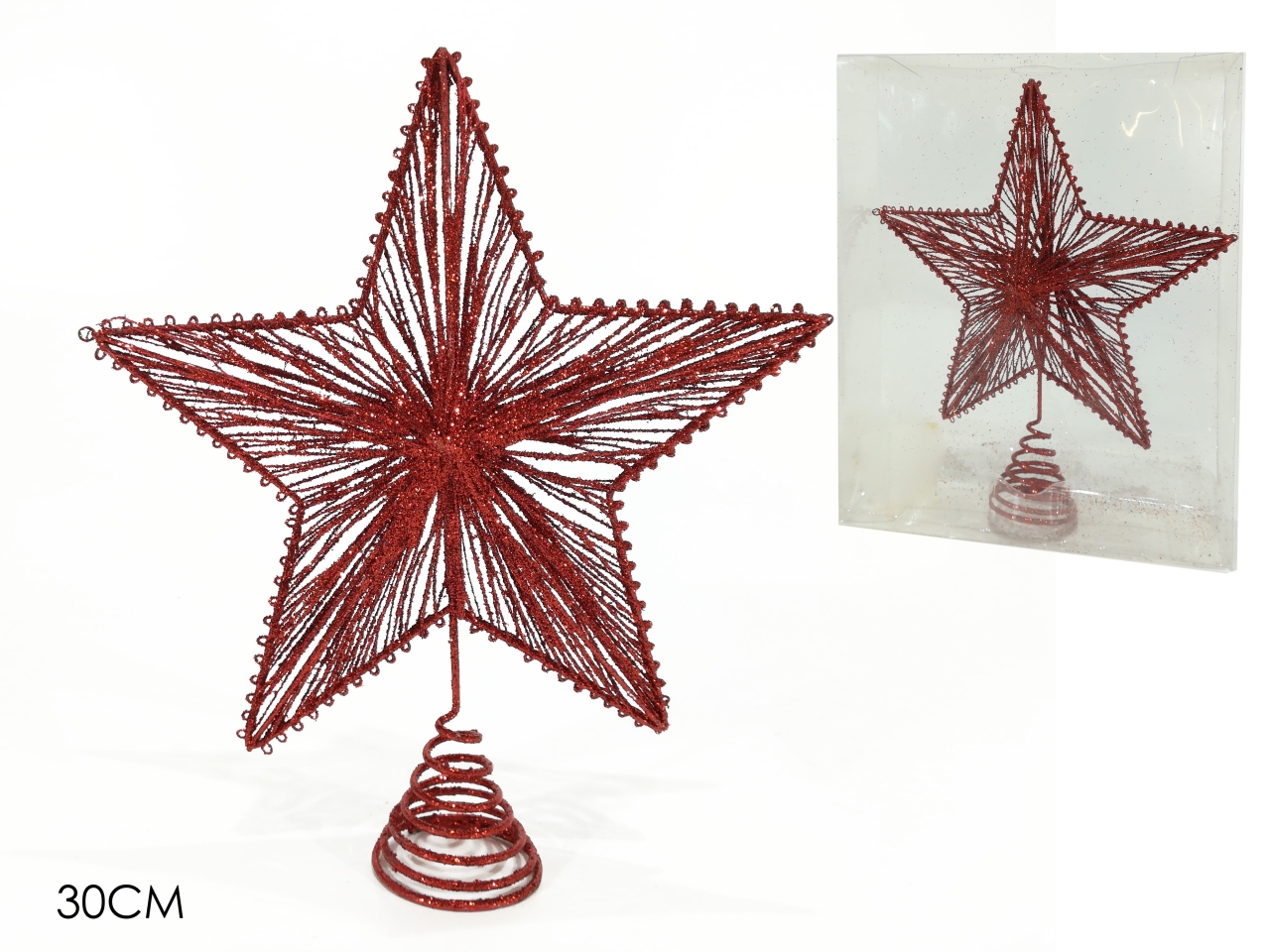 PUNTALE STELLA 30CM ROSSO 405105A