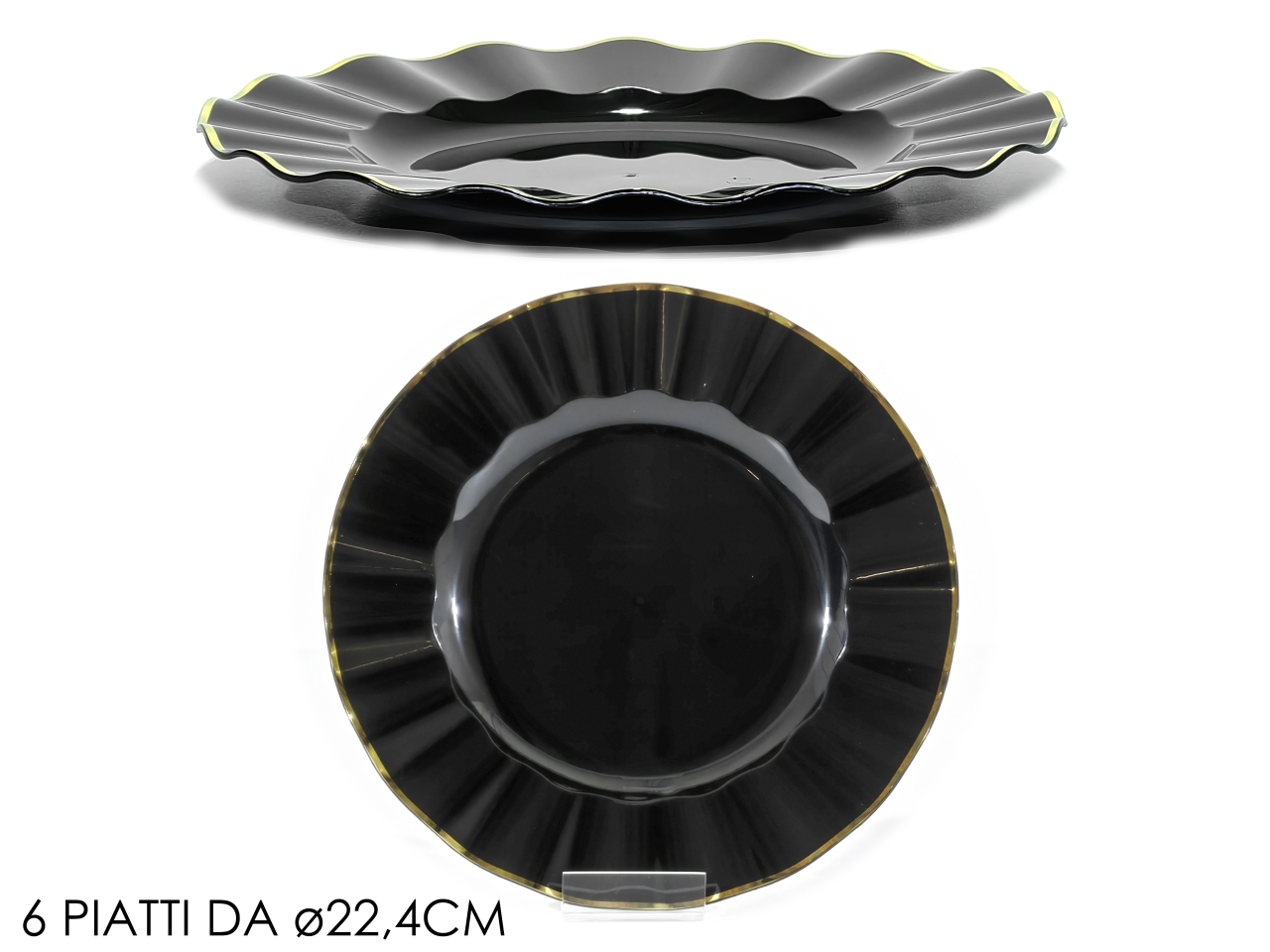 SERVIZIO PIATTI 22,4CM NERO 6PZ 491978 SERVIZIO PIATTI 22,4CM NERO 6PZ 491978