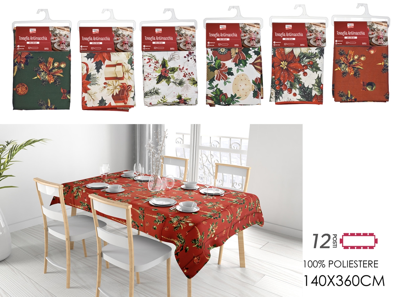 TOVAGLIA NAT. ANTIMACCHIA 140X360 6ASS. 675193