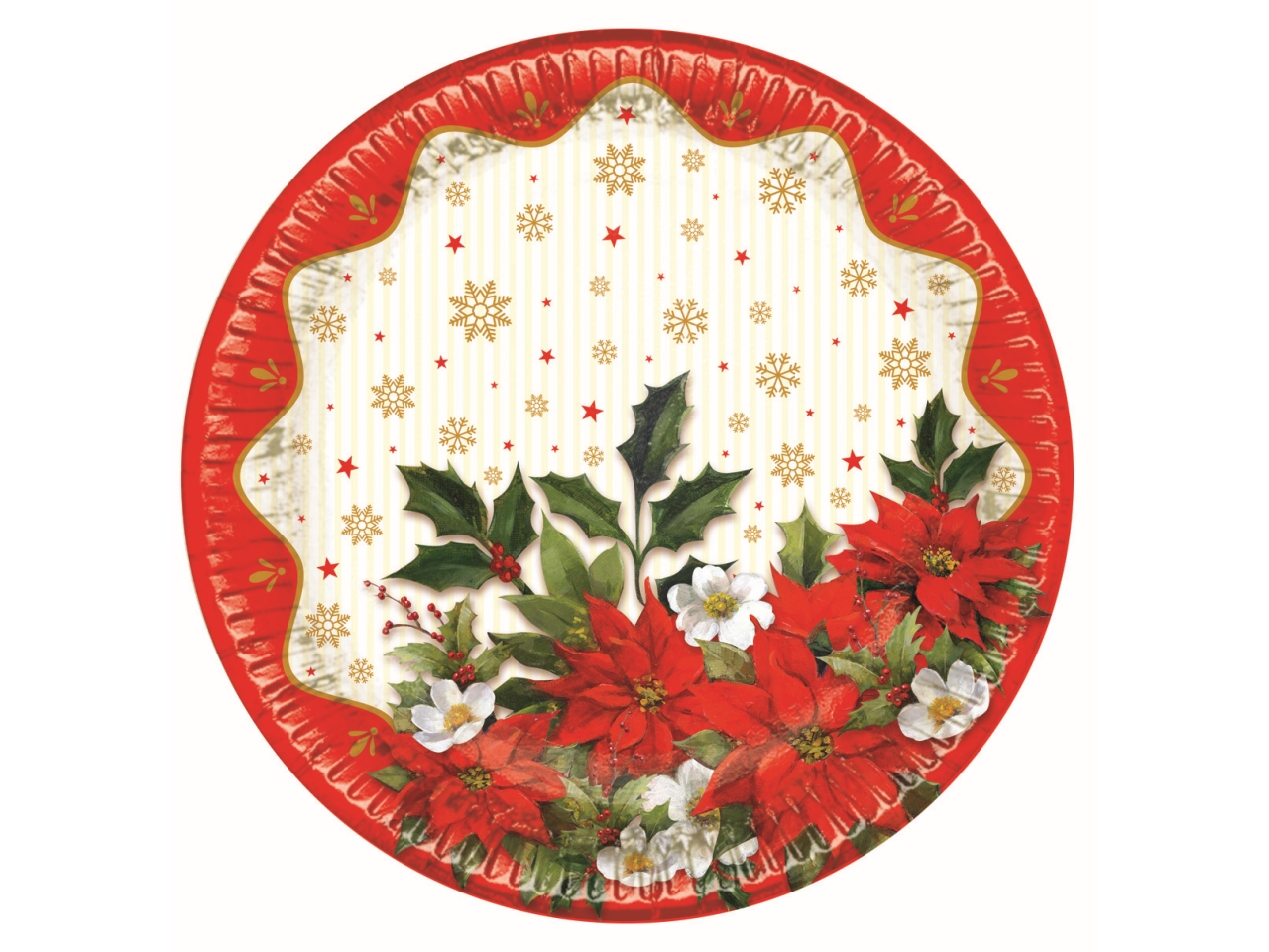 STELLA DI NATALE PIATTI PIANI 19CM10PZ