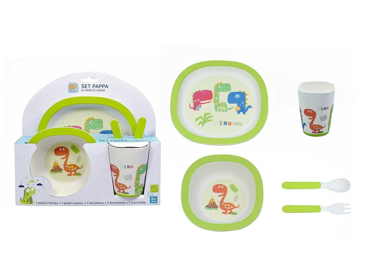 SET PAPPA IN FIBRE DI LEGNO 5 PZ BRI01