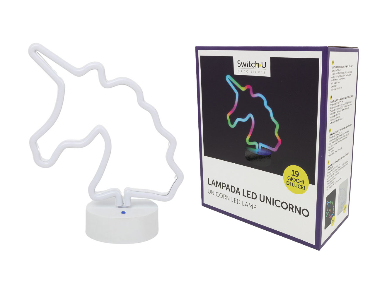 LUCE NEON UNICORNO LUXDECO08 LUCE NEON UNICORNO LUXDECO08