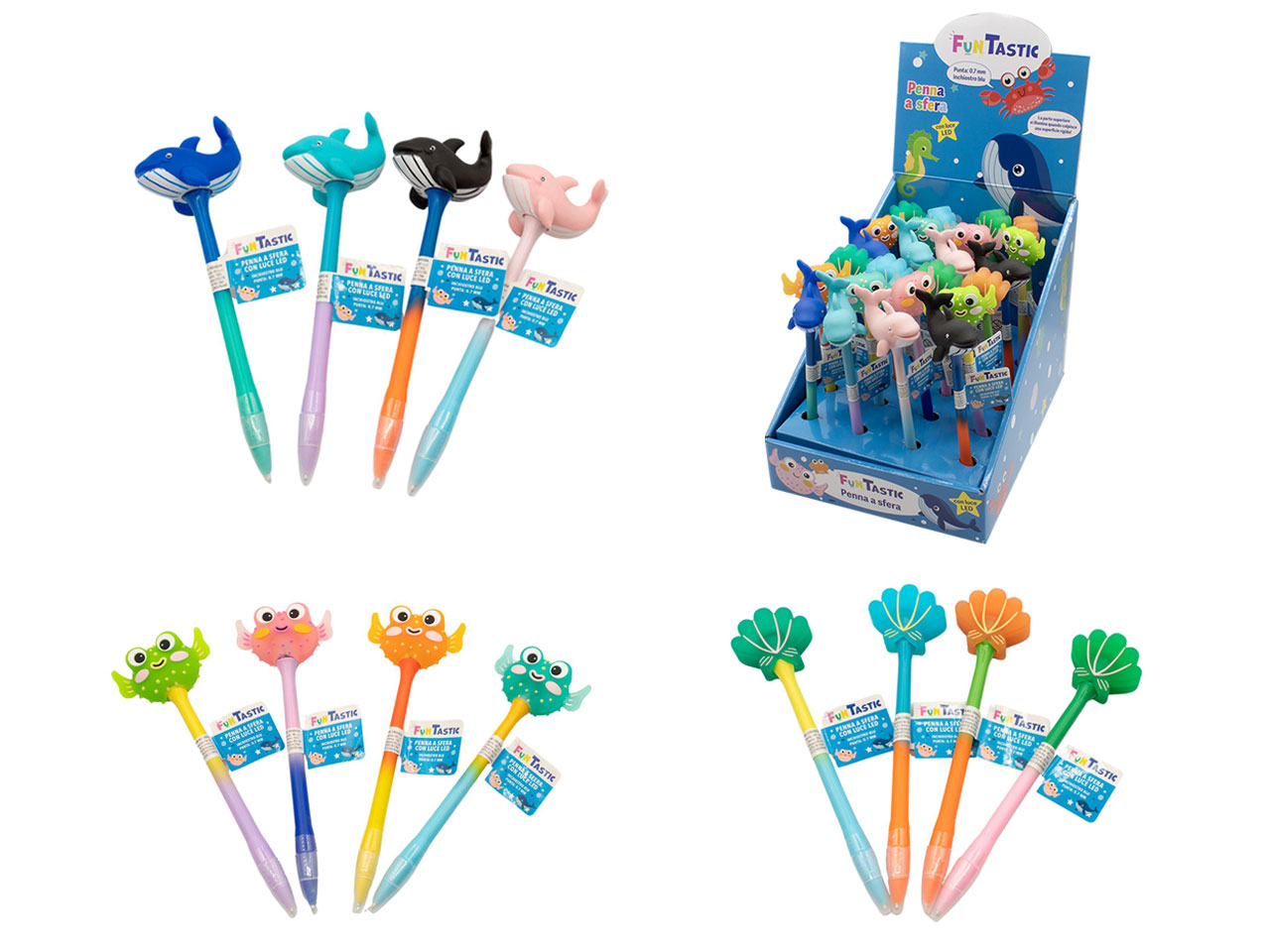 PENNA SFERA ANIMALI MARE C/LED CREAS034
