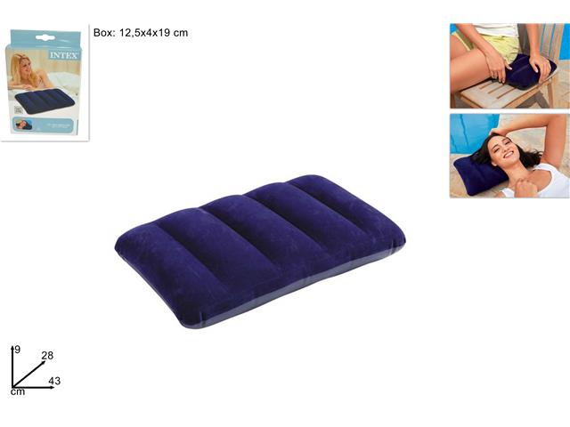 CUSCINO CAMPING FLOCCATO BLU CM 43X28X9 I,24 68672