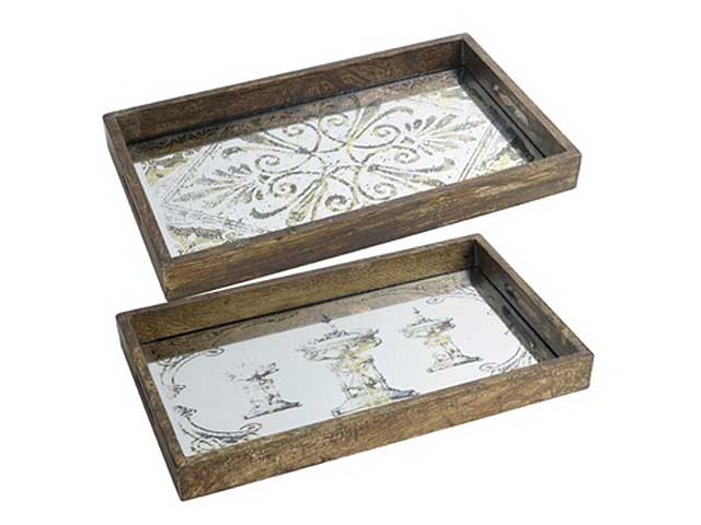 VASSOI MDF/VETRO 2pz 801124