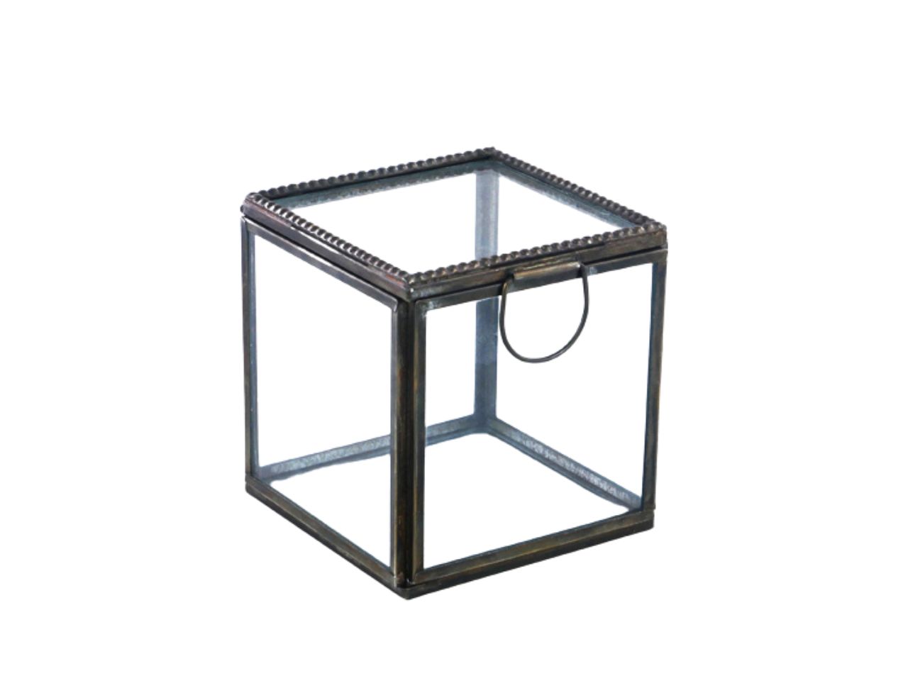 SCATOLA 9X9X9CM IN VETRO E METAL 134362 SCATOLA 9X9X9CM IN VETRO E METAL 134362