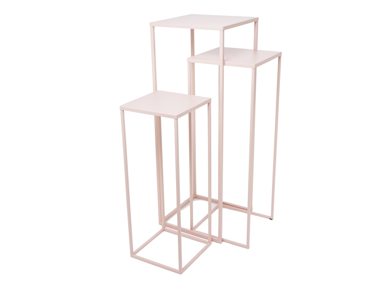 TAVOLINI ROSA METALLO 3 TAVOLINI 135880