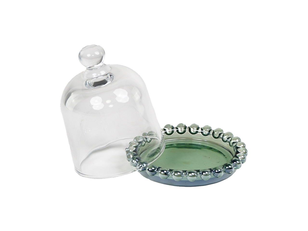 BURRIERA VERDE D.10X9CM IN VETRO 137158