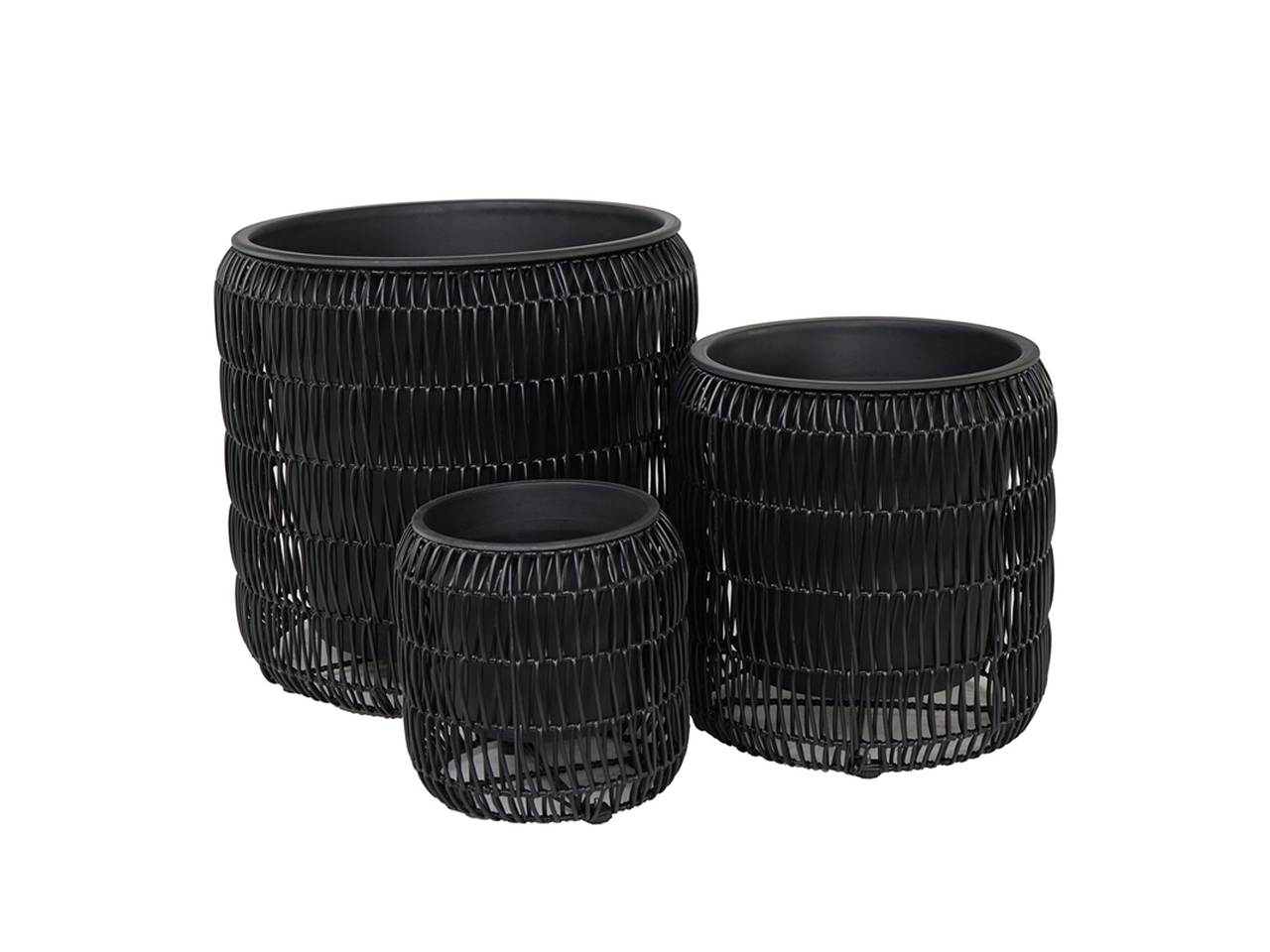 PORTAVASO NERO TONDO PVC 3 PZ 137257