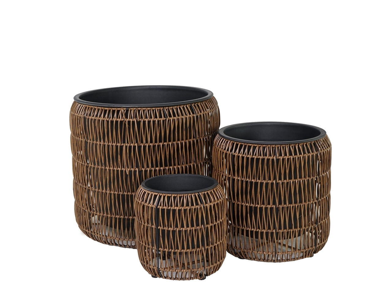 PORTAVASO MARRONE TONDO PVC 3PZ 137258