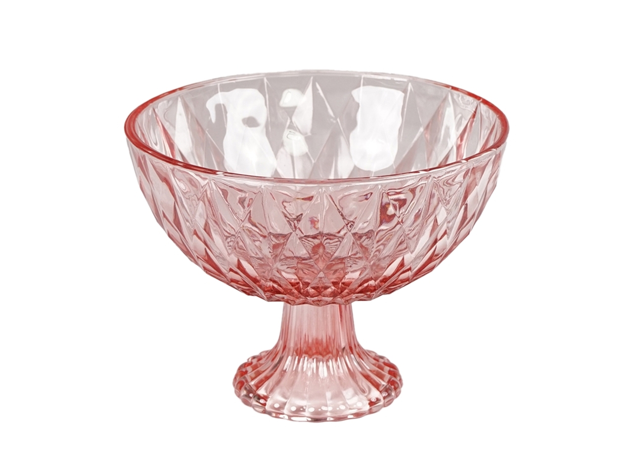 CONTENITORE ROSA 17X13CM VETRO 137387