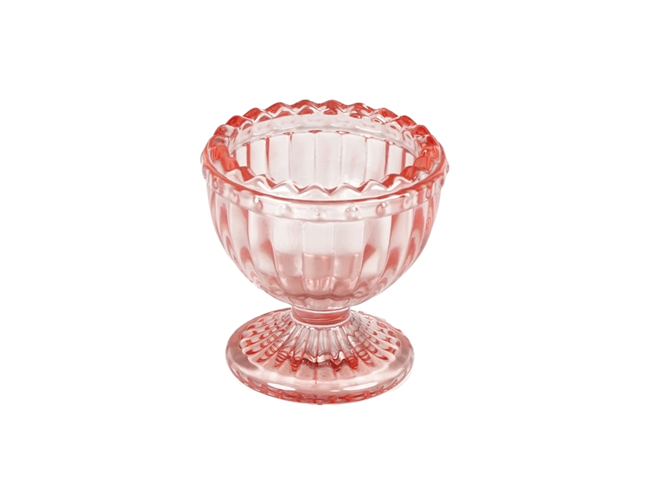 PORTACANDELA ROSA D.5X6CM VETRO 137467