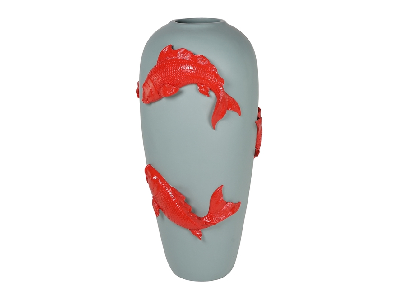 VASO VERDE CARPE KOI ROSSE 35X73 137778