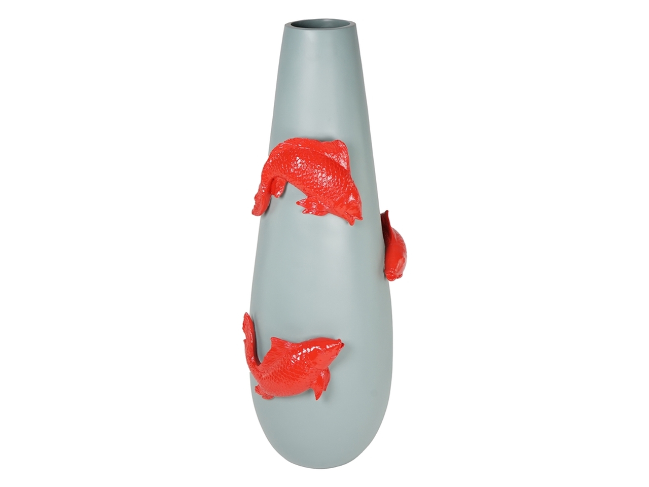 VASO VERDE CARPE KOI ROSSE 37X95 137780