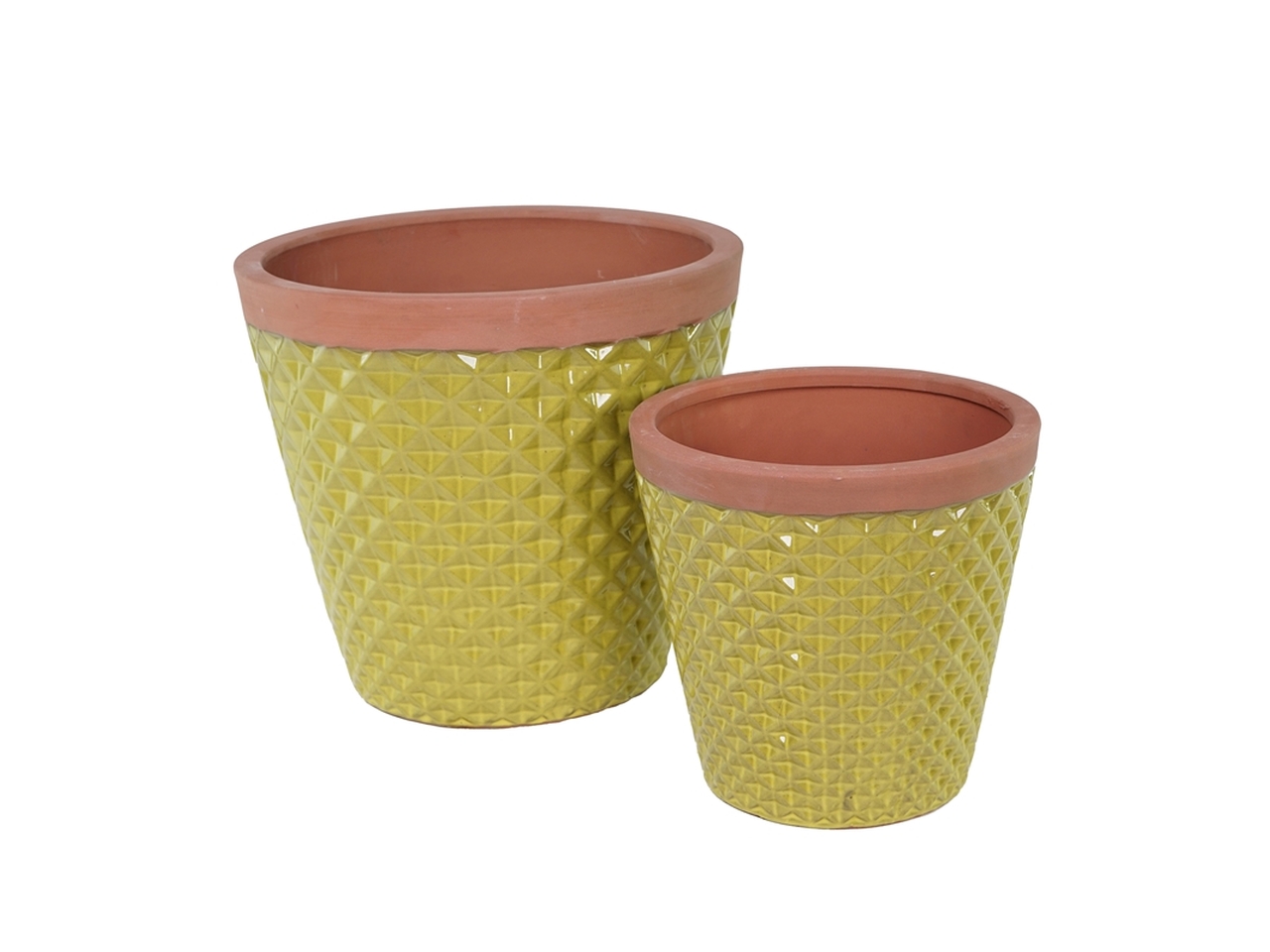 VASI GIALLI CERAMICA SET 2 VASI 138210