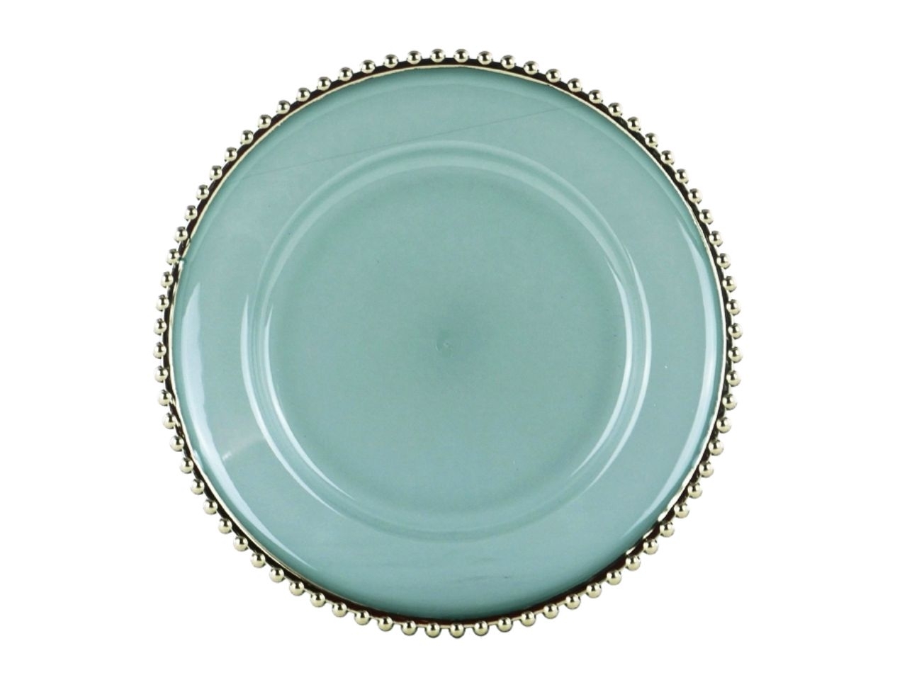 SOTTOPIATTO 32CM PVC VERDE/ORO 134037