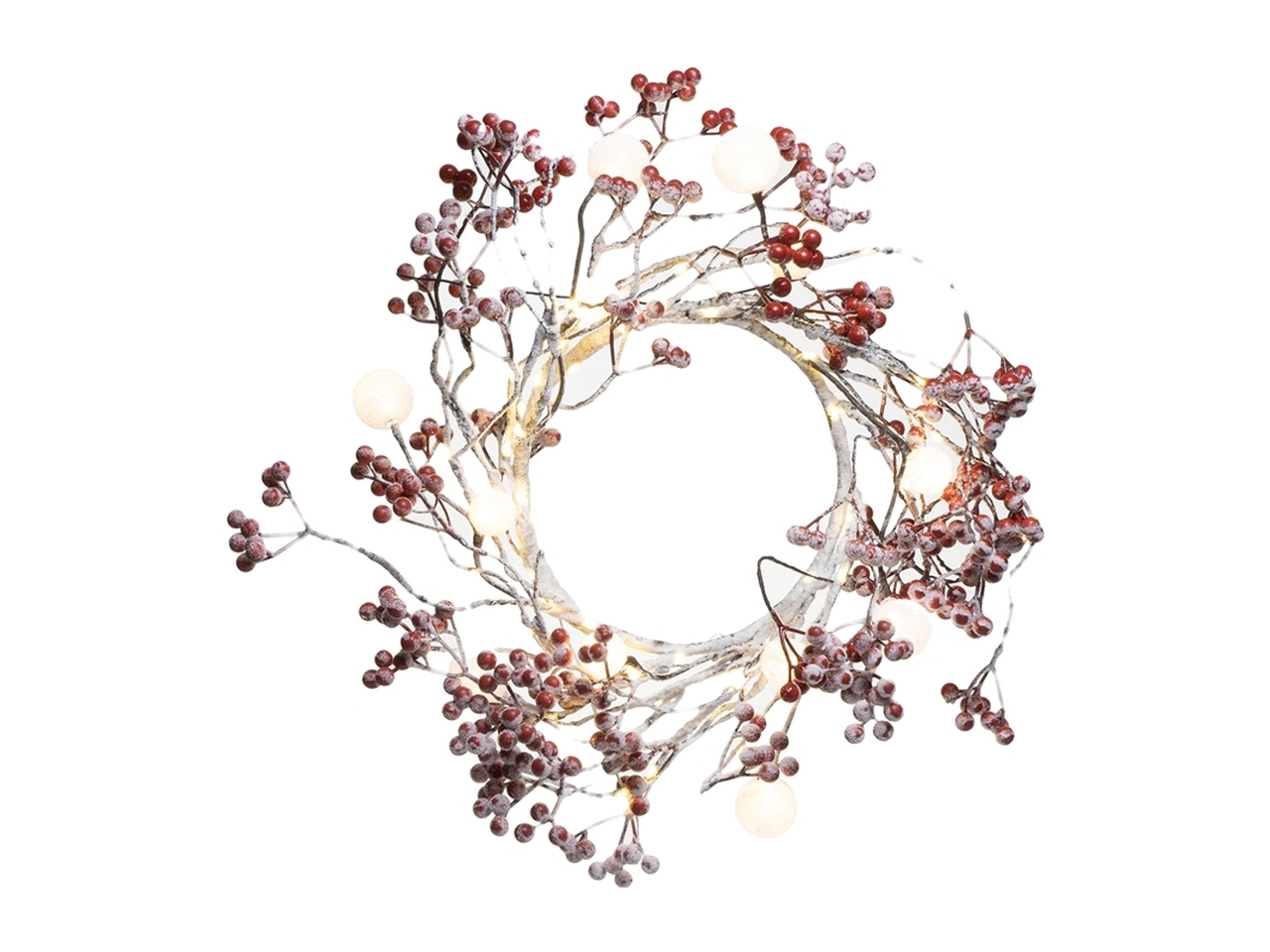 CORONA 60CM 62LED C/BACCHE PVC 139068