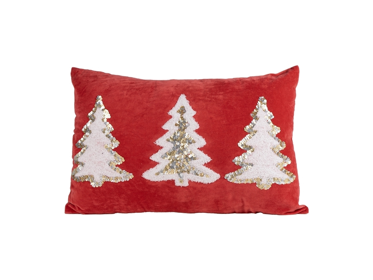 CUSCINO 40X60CM VELL.ROSSO C/ALBERI 139427