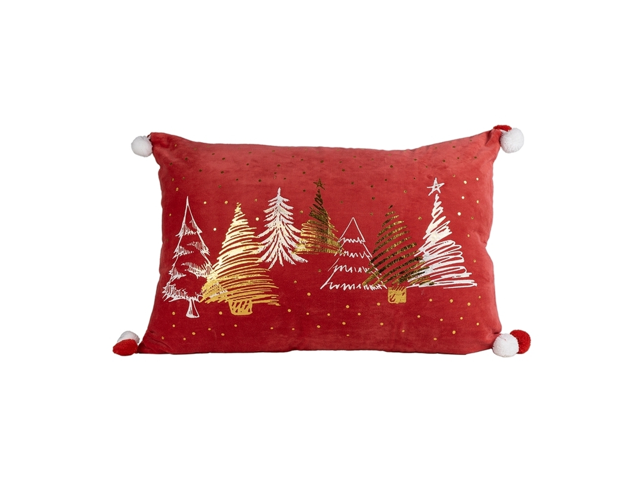 CUSCINO 40X60CM VEL.C/POMPOM ROS 139433