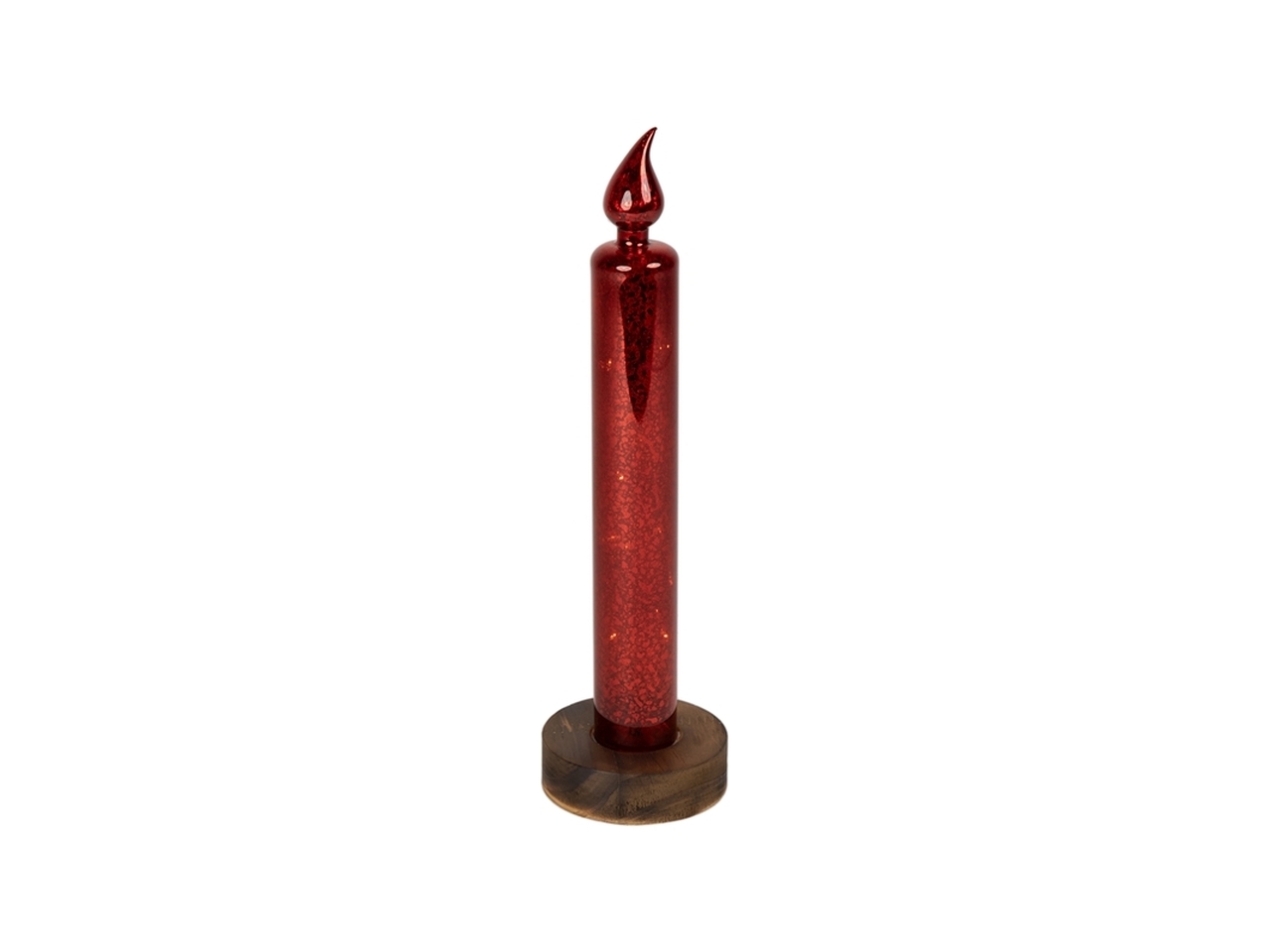 CANDELA VETRO 8X30CM LED ROSSA 139656 CANDELA VETRO 8X30CM LED ROSSA 139656
