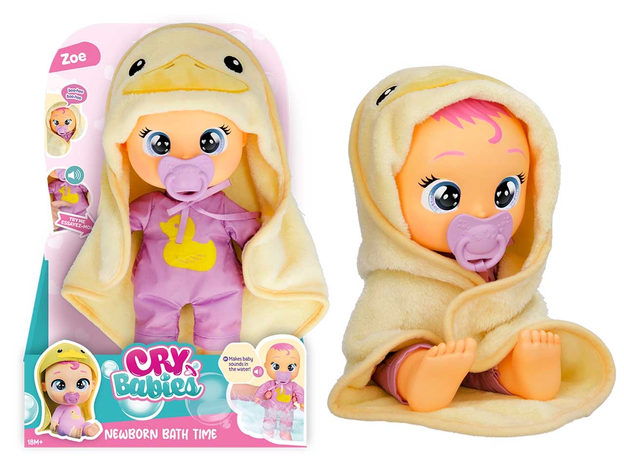 CRY BABIES NEWBORN BATH TIME ZOE 921450